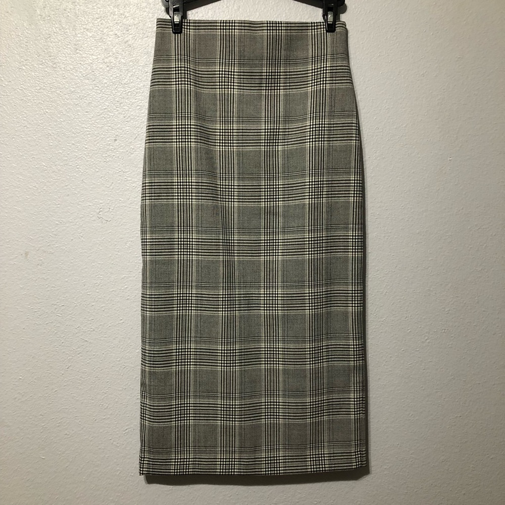 Plaid Pencil Skirt